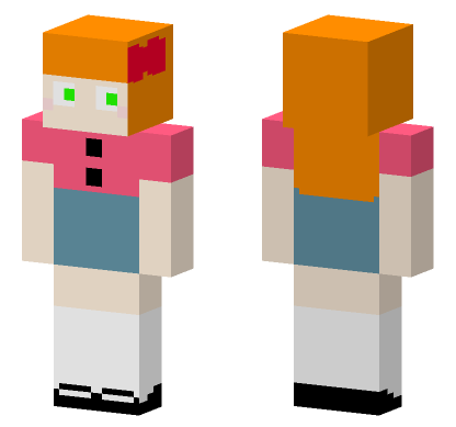 8 Bit Elizabeth Afton Minecraft Bedrock skin