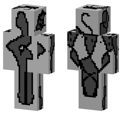 Abstract Gray Man Minecraft Bedrock skin