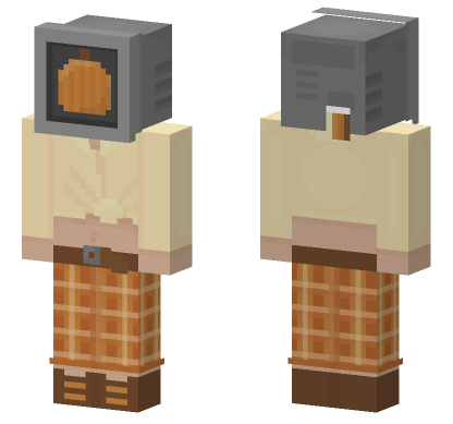 Academia Themed TV Head Minecraft Bedrock skin