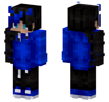 Adam Blue Hoodie Minecraft Bedrock skin