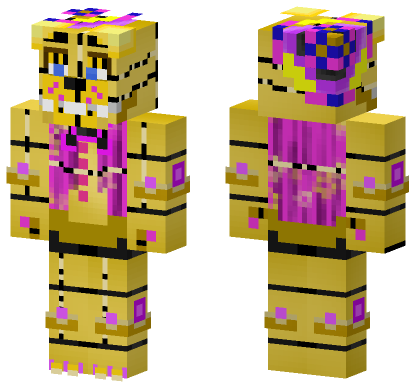 Advanced Golden Freddy Minecraft Bedrock skin