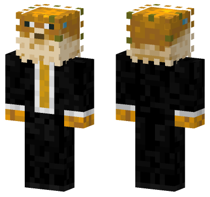 Agent Puffer Fish Minecraft Bedrock skin