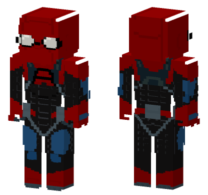 Agent Spider Red And Black Minecraft Bedrock skin