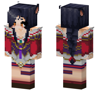 Ahri League Of Legends Minecraft Bedrock skin