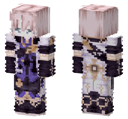 Albedo Genshin Impact Minecraft Bedrock skin