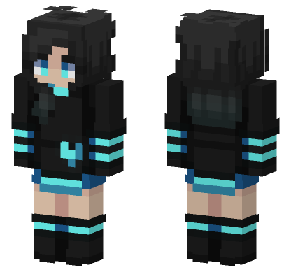 Alexis Blue Outfit Minecraft Bedrock skin