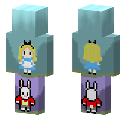 Alice in Wonderland Minecraft Bedrock skin