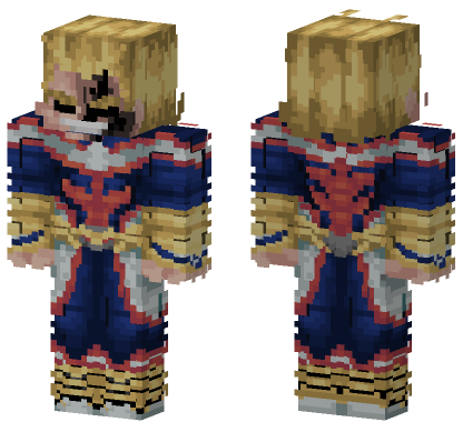 All Might Boku No Hero Minecraft Bedrock skin