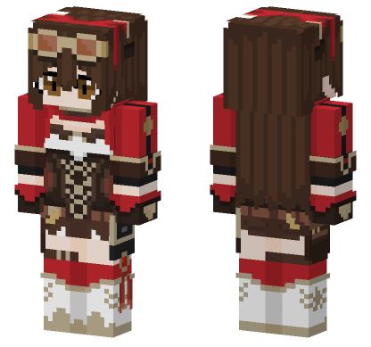 Amber Genshin Impact Minecraft Bedrock skin
