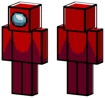 Among Us Red Crewmate Minecraft Bedrock skin