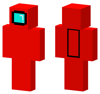 Among Us Red Crewmate Minecraft Bedrock skin