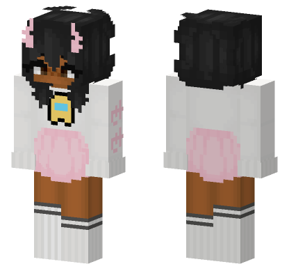 Among Us Shirt Girl Minecraft Bedrock skin