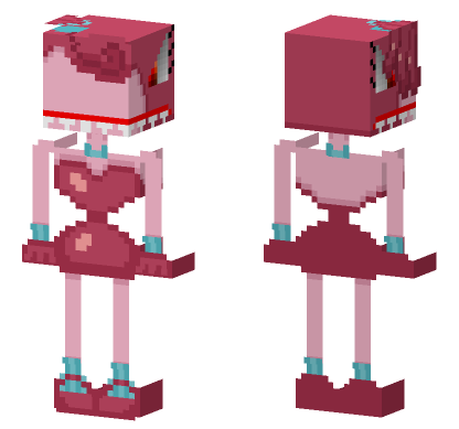 Angered Raptor Long Legs Minecraft Bedrock skin