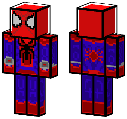 Animated Spider-Man HD Minecraft Bedrock skin