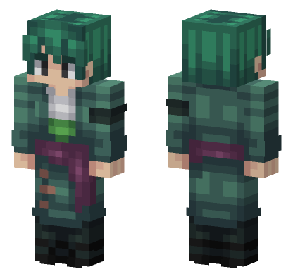Anime 10 Green Uniform Minecraft Bedrock skin