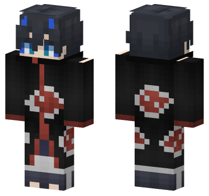 Anime Boy Black Outfit Minecraft Bedrock skin