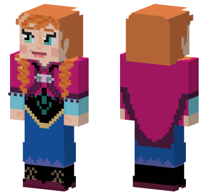 Anna From Frozen Minecraft Bedrock skin