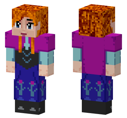 Anna Frozen Minecraft Bedrock skin