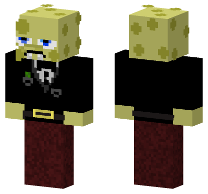 Annoyed Gangster Spongebob Minecraft Bedrock skin