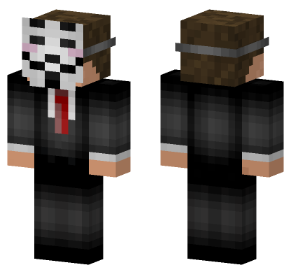 Anonymous Guy Fawkes Skin Minecraft Bedrock skin