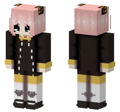 Anya Spyxfamily Minecraft Bedrock skin
