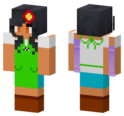 Aphmau Gardener Skin Minecraft Bedrock skin
