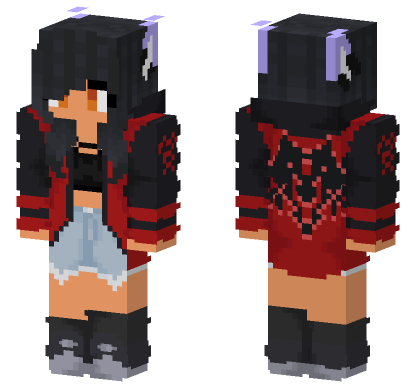 Aphmau In Aaron Lycan's Jacket Minecraft Bedrock skin