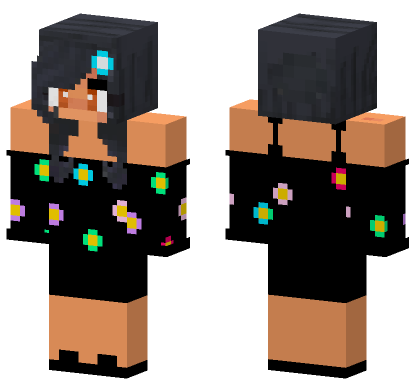 Aphmau In Floral Dress Hd Minecraft Bedrock skin