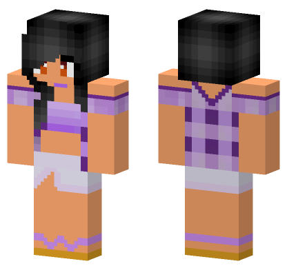 Aphmau Purple Dress Skin Minecraft Bedrock skin