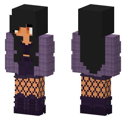 Aphmau Purple Sweater Minecraft Bedrock skin