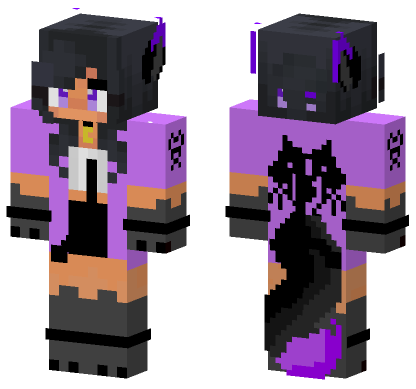 Aphmau Purple Ultama Minecraft Bedrock skin