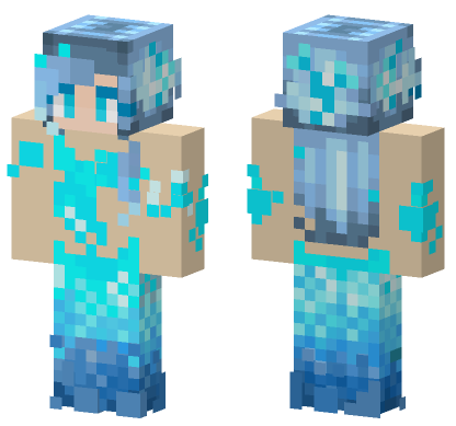 Aqualumi Mermaid Minecraft Bedrock skin