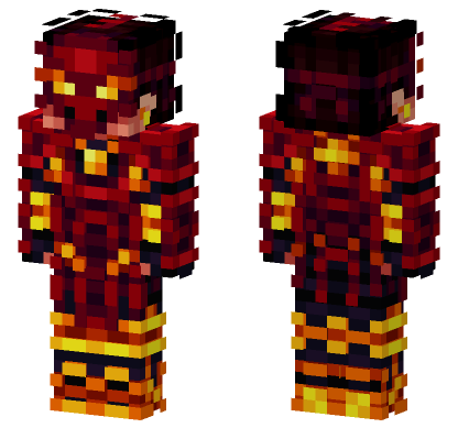 Arcn Fiery Outfit Minecraft Bedrock skin