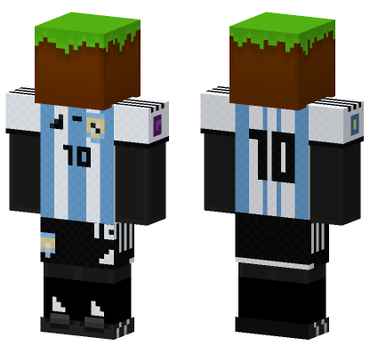 Argentina Football World Cup 2022 Minecraft Bedrock skin