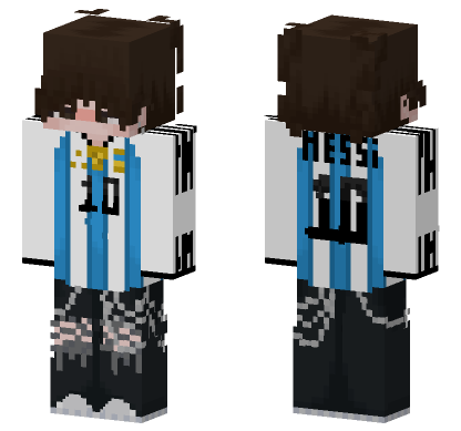 Argentina Jersey Minecraft Bedrock skin