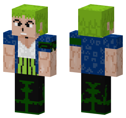 Arlong Park Zoro Minecraft Bedrock skin