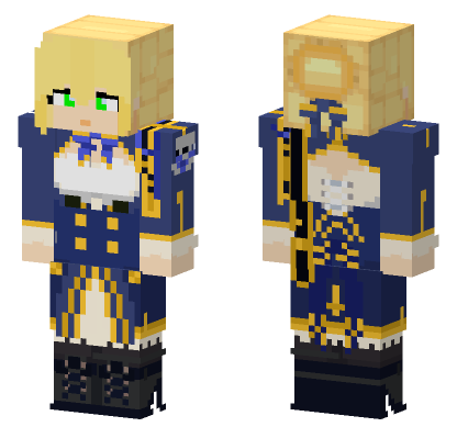 Artoria Pendragon Saber HSR Minecraft Bedrock skin