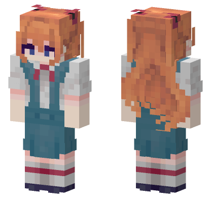 Asuka Langley Soryu Minecraft Bedrock skin
