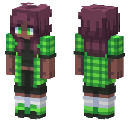 Ava Green Outfit Minecraft Bedrock skin