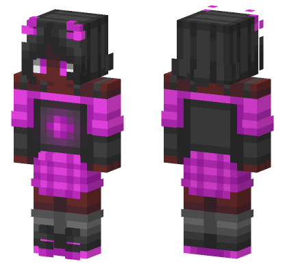 Ava Pink And Black Minecraft Bedrock skin