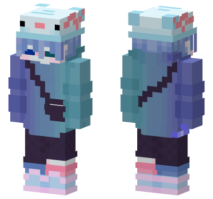 Axolotle Boy Minecraft Bedrock skin