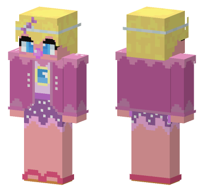 Baby Princess Peach Minecraft Bedrock skin