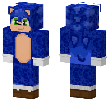Baby Sonic Movie Skin Minecraft Bedrock skin