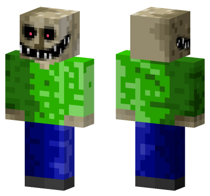 Baldi EXE Creepypasta Minecraft Bedrock skin