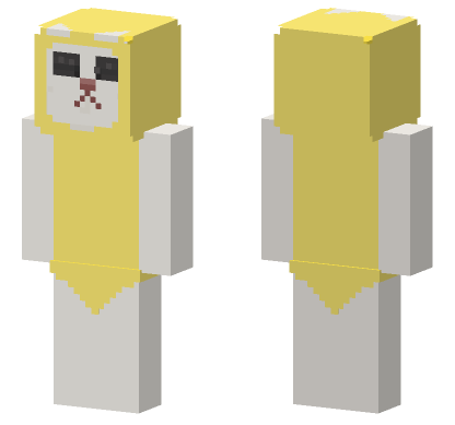 Banana Cat Outfit Minecraft Bedrock skin