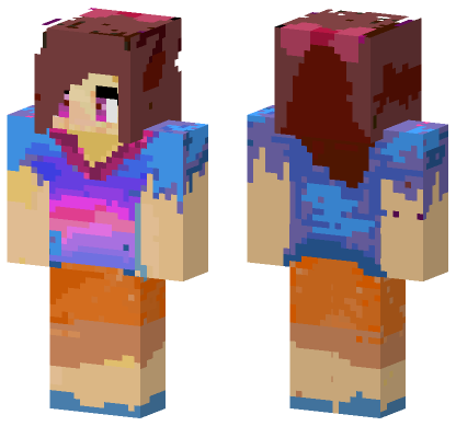 Beach Party Girl Minecraft Bedrock skin