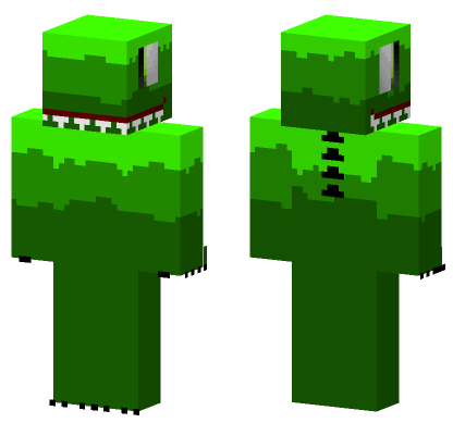 Better Green Raptor Minecraft Bedrock skin