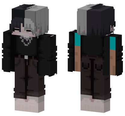 Black And Grey Outfit Minecraft Bedrock skin