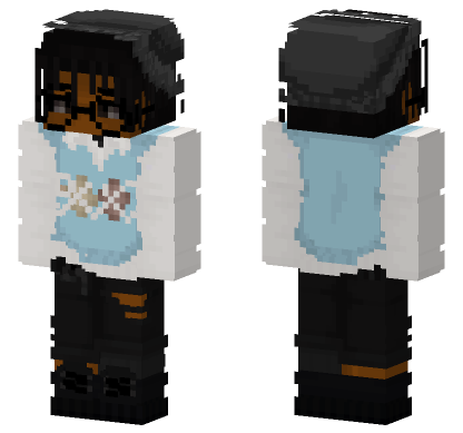 Black And Grey Winter Jacket Minecraft Bedrock skin