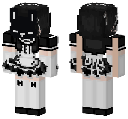 Black And White Maid Minecraft Bedrock skin